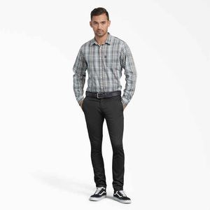 NWT MENS DICKIES SKINNY FIT WORK PANTS 30x30 CHARCOAL GREY NEW UNWORN UNOPENED